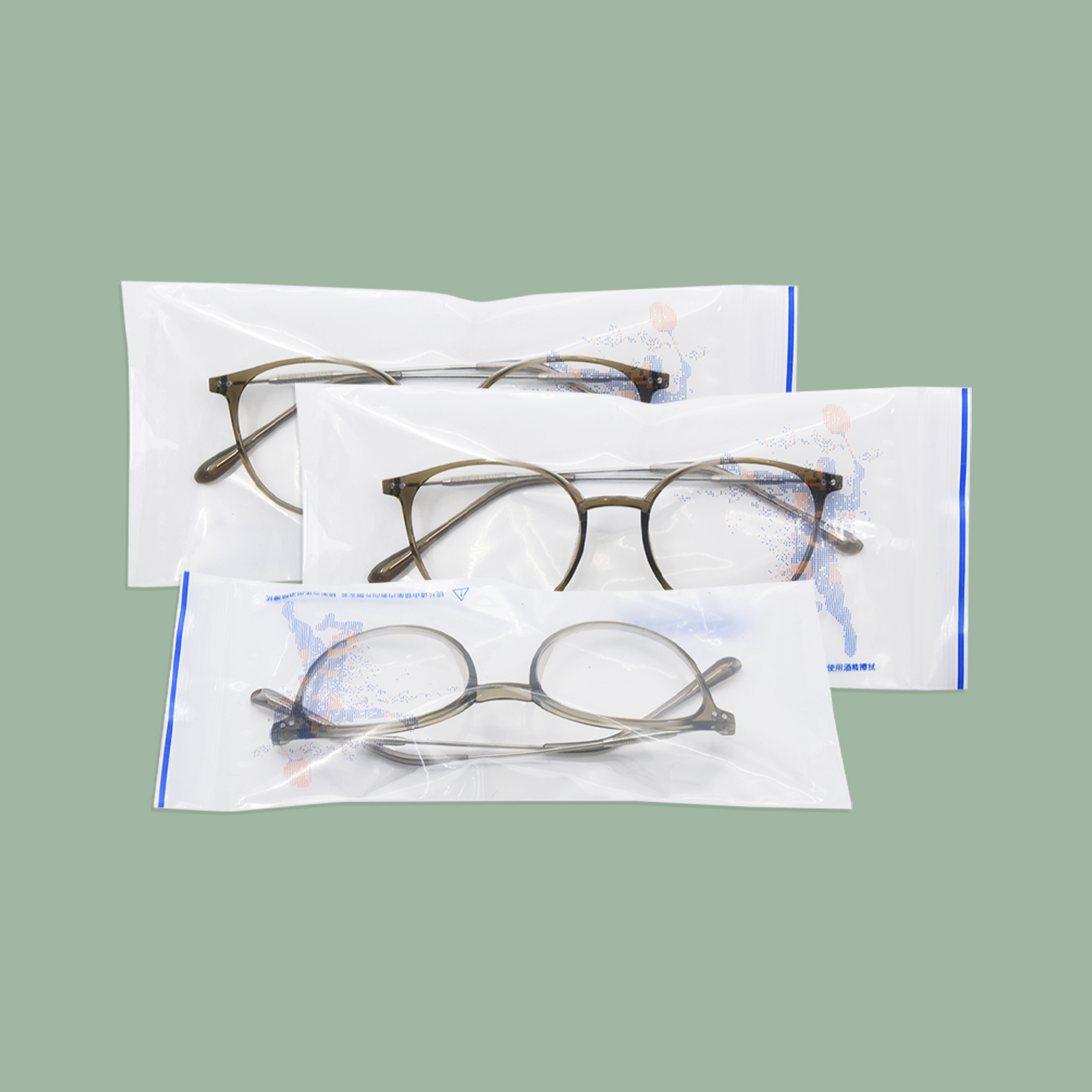 Recycled PE Glasses Self-Sealing bag