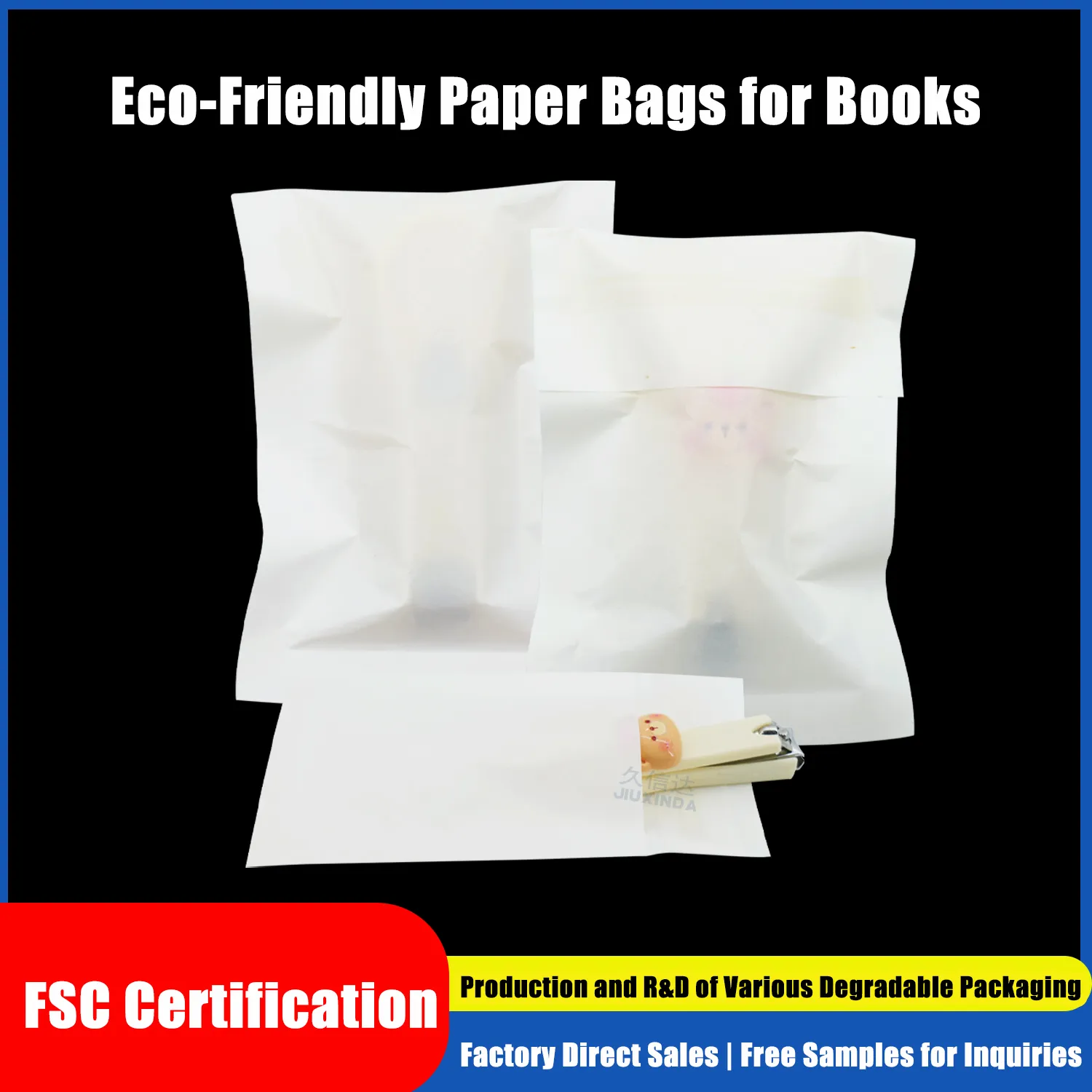 Nail clippers are packed in glassine paper bags