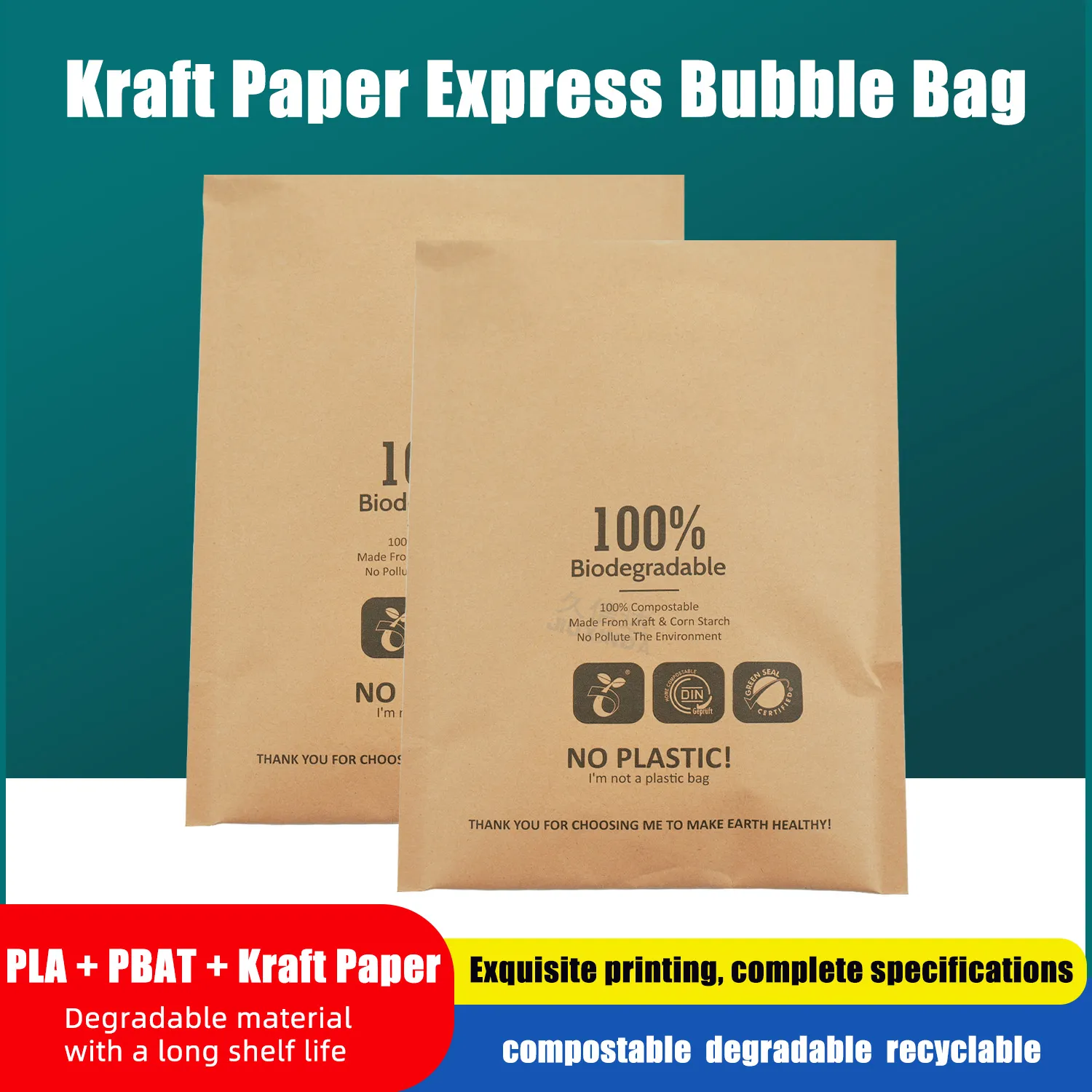 Degradable Bubble Bags Made of Cowhide Paper