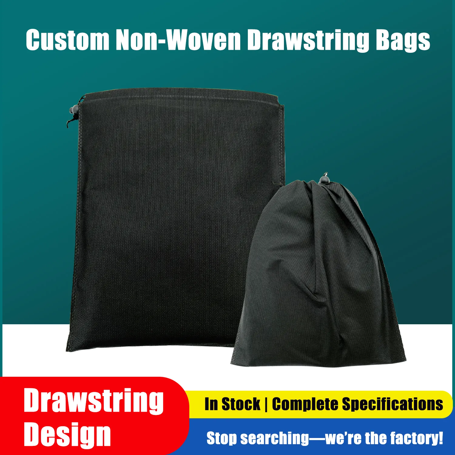 Non-woven fabric drawstring bags for daily necessities packaging