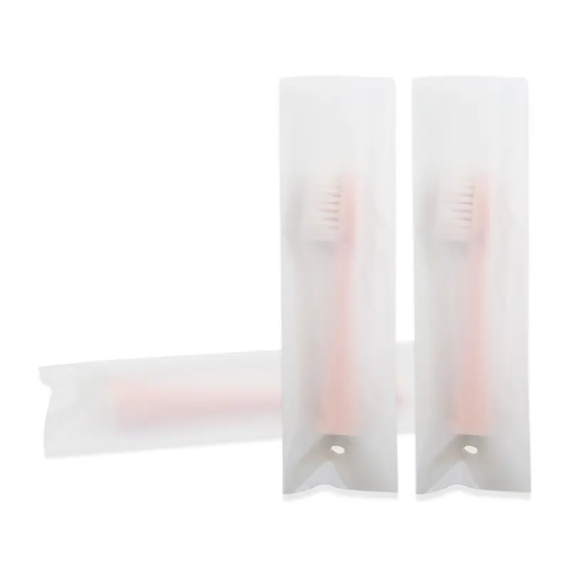 Eco-Friendly Biodegradable Flat Bags for Hotel Toothbrushes PLA PBAT Self-Adhesi