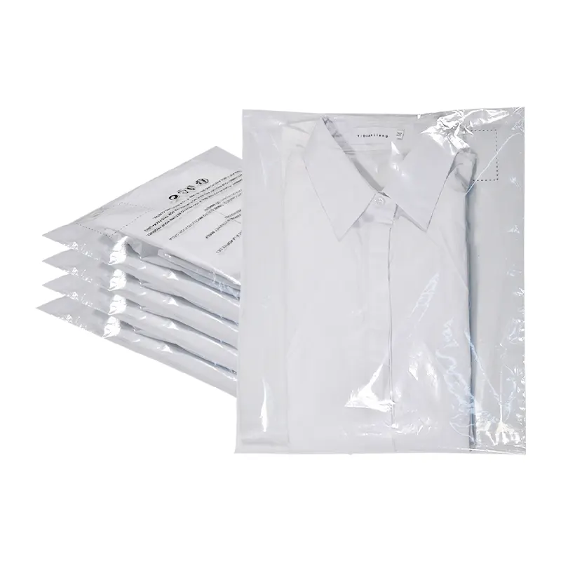 GRS Certified Recyclable PE Bags for Clothing High Resilience Transparent Packag