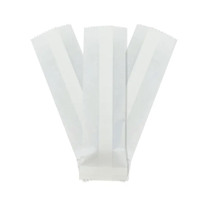 White Kraft Paper Bags for Lipstick with Serrated Tear Strip Customizable